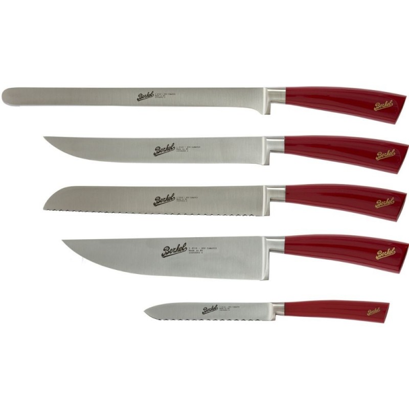 Berkel Elegance Set of 5 chef knives Red Berkel Elegance Set of 5 chef knives Red