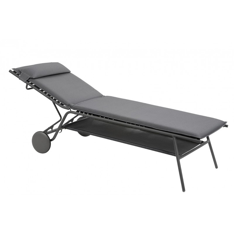 Sun Lounger MIAMI HIGH BEC LaFuma LFM5174 Silver