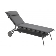 Sun Lounger MIAMI HIGH BEC LaFuma LFM5174 Silver