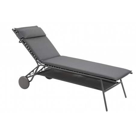 Sun Lounger MIAMI HIGH BEC LaFuma LFM5174 Silver