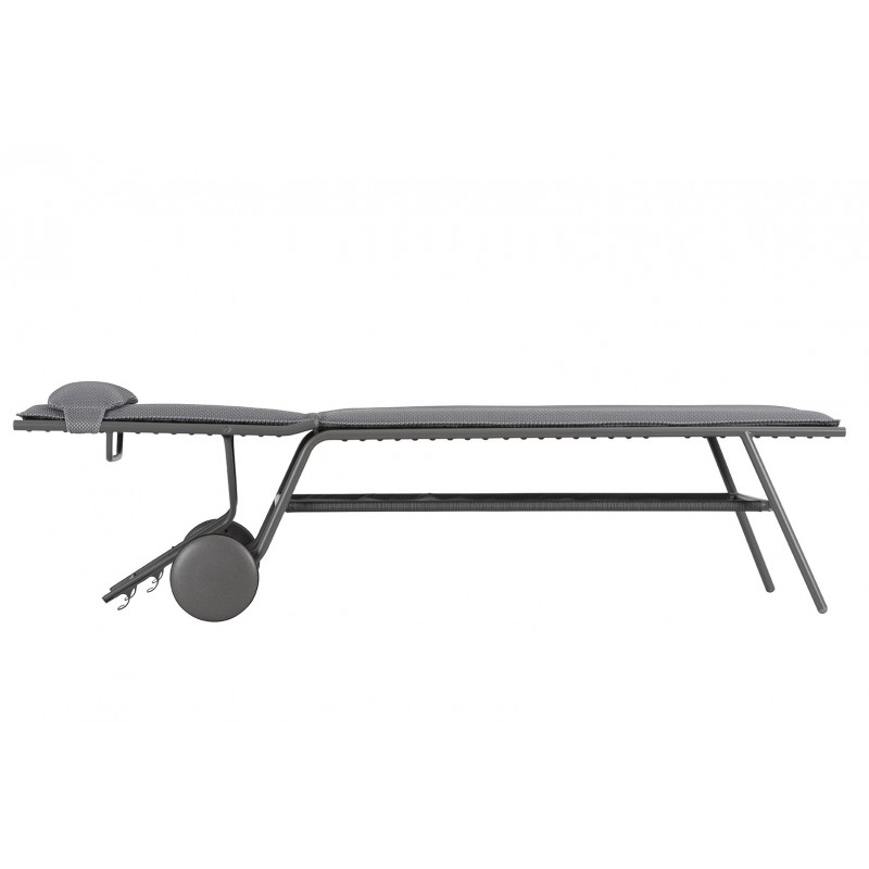 Sun Lounger MIAMI HIGH BEC LaFuma LFM5174 Silver