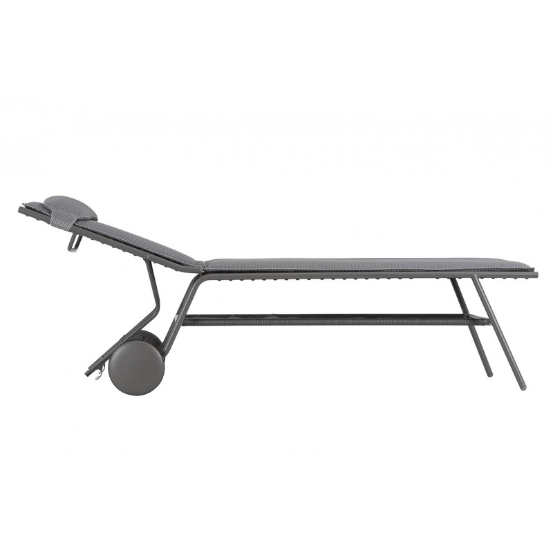 Sun Lounger MIAMI HIGH BEC LaFuma LFM5174 Silver