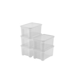 Keter Set da 5 contenitori T BOX XS 14 L - 38 x 26 x 19 cm ISTA 6