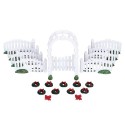 Plastic Arbor & Picket Fences With Decorations Set of 20 Cod. 4233