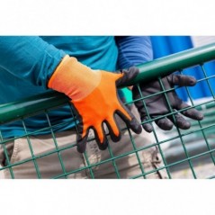 Ultra Fine Nitrile Work Gloves Stocker 10/L Orange