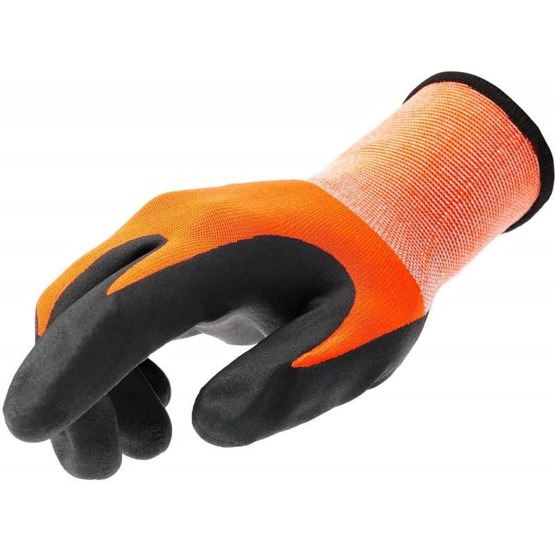 Stocker Guanti da Lavoro Ultra Fini in nitrile 11/XL Arancione