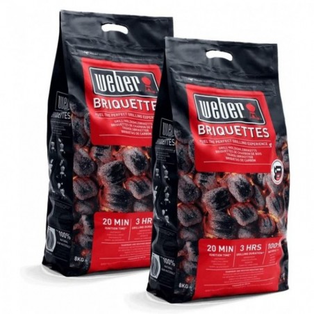 BUNDLE 2 x Sacco da 8 kg di Bricchetti Weber Cod. 17591