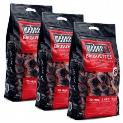 BUNDLE 3 x Sacco da 8 kg di Bricchetti Weber Cod. 17591