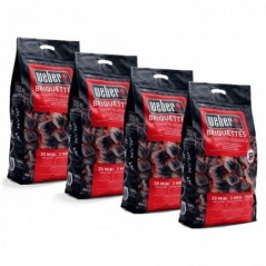 BUNDLE 4 x Sacco da 8 kg di Bricchetti Weber Cod. 17591