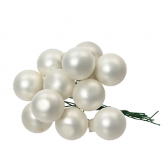 Grappolo di Palline in Vetro Colore Bianco