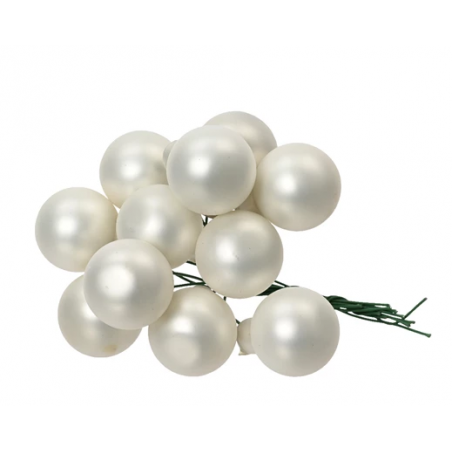 Grappolo di Palline in Vetro Colore Bianco