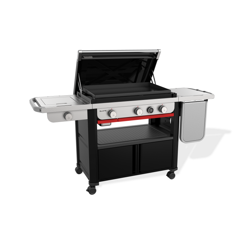 Piastra Weber a Gas Slate GPSB 76 cm Premium Con Fornello Laterale Black Cod. 1500247
