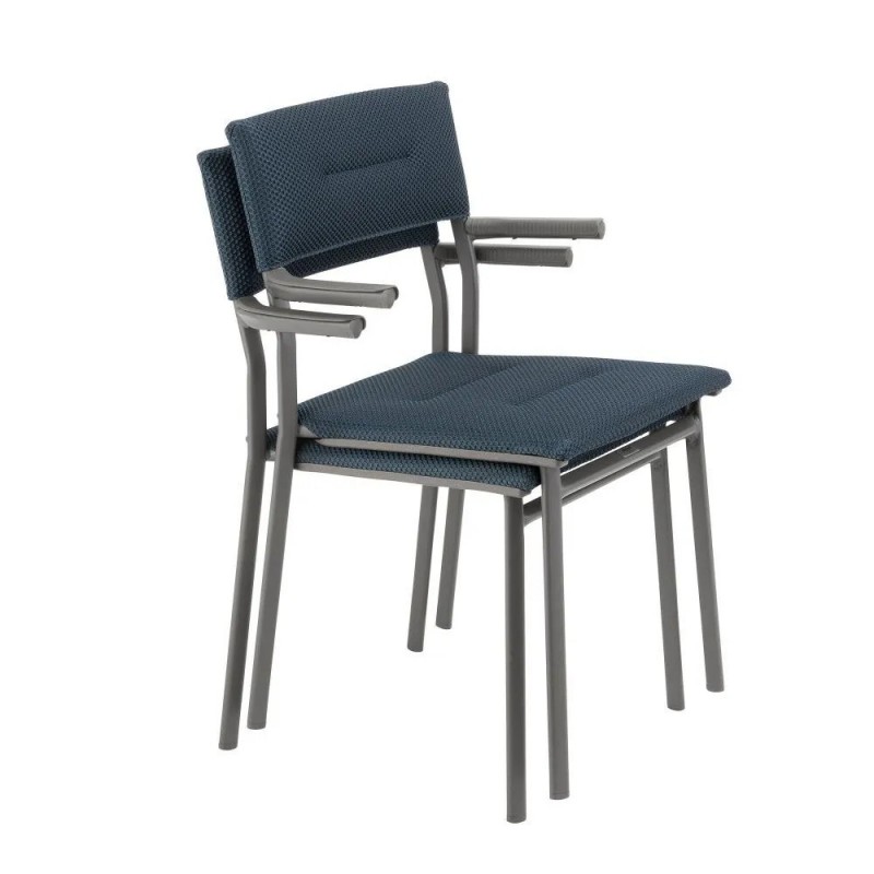 Stackable Chair with Armrests ORON LaFuma LFM5273 Bleu Encre Stackable Chair with Armrests ORON LaFuma LFM5273 Bleu Encre