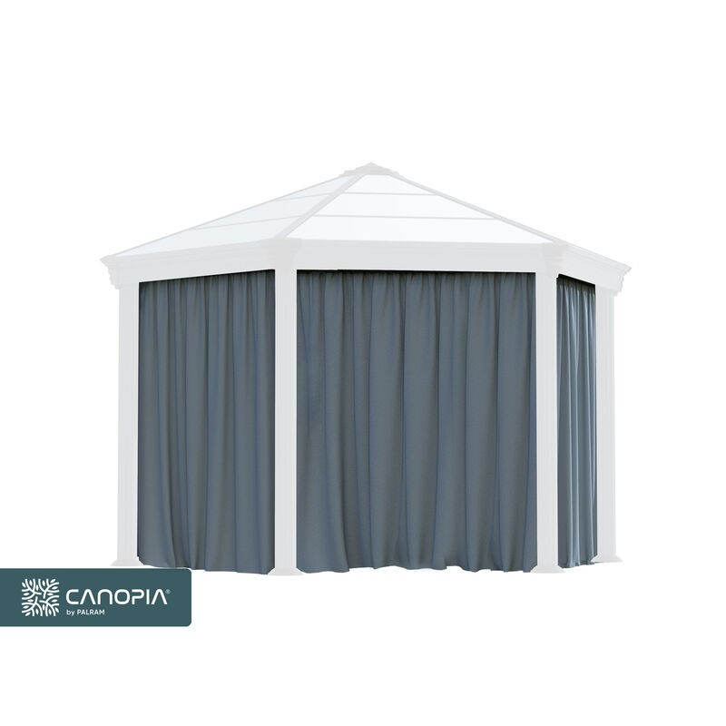 Canopia Set of Hexagonal Curtains for Gazebo Monaco / Rome 2.3X2.2 m Canopia Set of Hexagonal Curtains for Gazebo Monaco / Rome 2.3X2.2 m