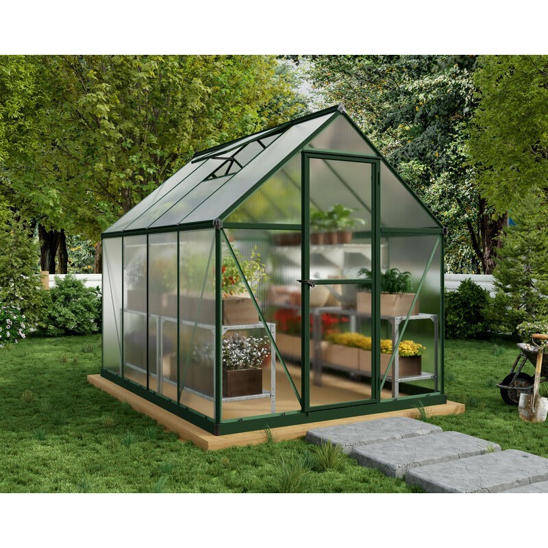 Canopia Mythos Double Layer Garden Greenhouse in Polycarbonate 247X185X208 cm Green Canopia Mythos Double Layer Garden Greenhouse in Polycarbonate 247X185X208 cm Green