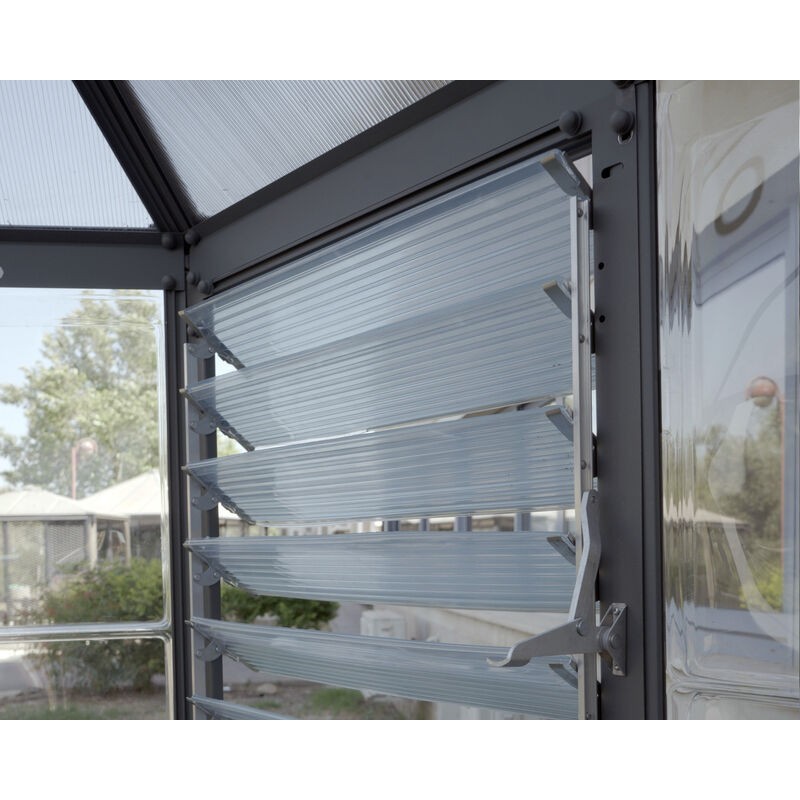 Canopia Oasis Garden Greenhouse in Hexagonal Polycarbonate 247X213X267 cm Gray Canopia Oasis Garden Greenhouse in Hexagonal Polycarbonate 247X213X267 cm Gray