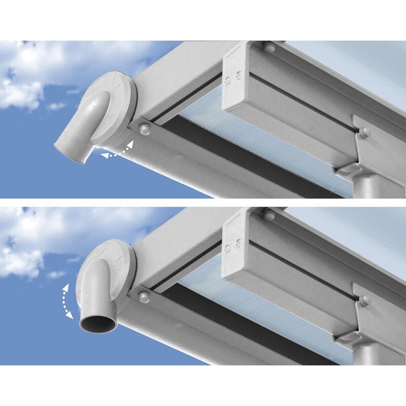 Canopia Olympia Pergola Addossata in Alluminio 3X3 m Bianco