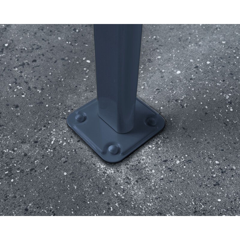 Canopia Capri Pergola Addossata in Alluminio 3X8.6 m Grigio