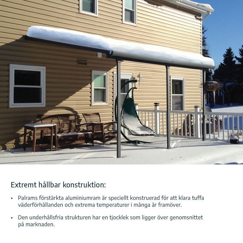 Canopia Sierra Pergola Addossata in Alluminio 3X4.3 m Grigio