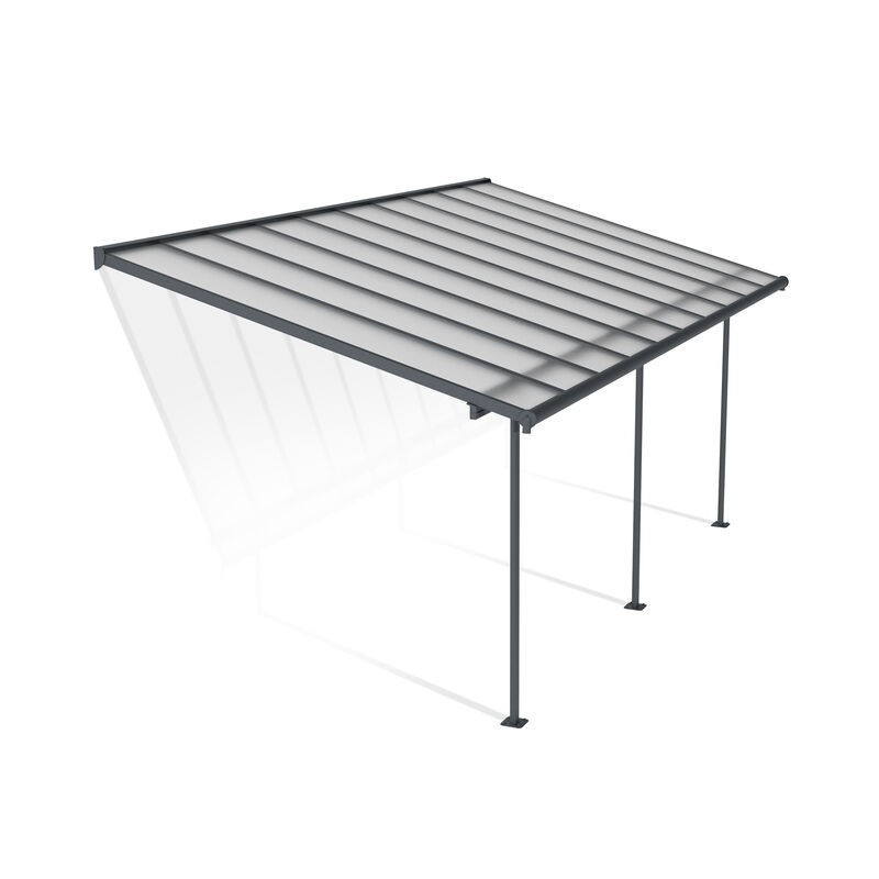 Canopia Sierra Lean-to Pergola in Aluminum 3X6.2 m Grey Canopia Sierra Lean-to Pergola in Aluminum 3X6.2 m Grey