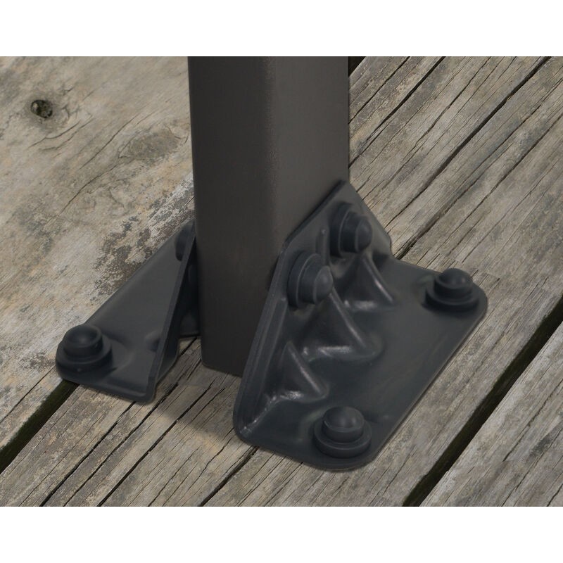 Canopia Feria Pergola Addossata in Alluminio 3X6.1 m Grigio