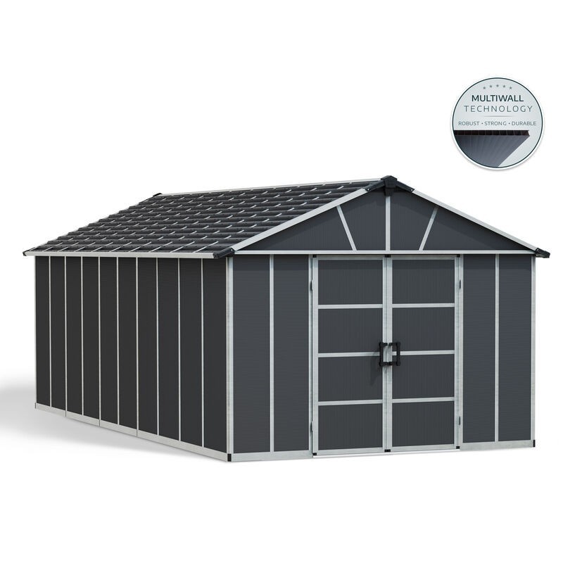 Canopia Yukon Casetta Da Giardino in Policarbonato 643X332X252 cm Grigio