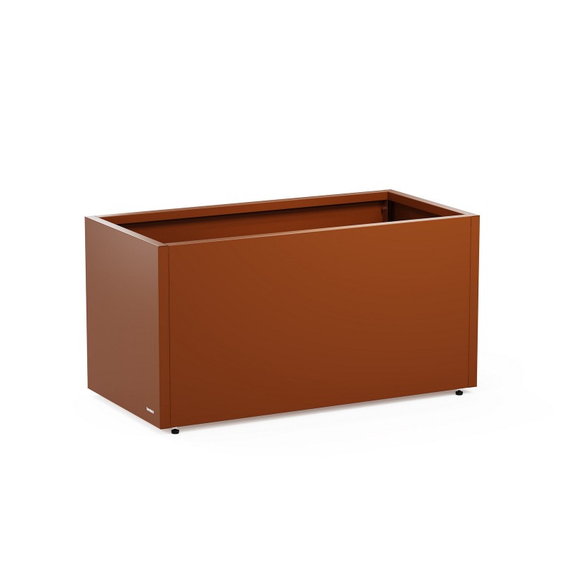 Herstera PLANTER 50 planter in Corten color metal 100x50x50cm Herstera PLANTER 50 planter in Corten color metal 100x50x50cm