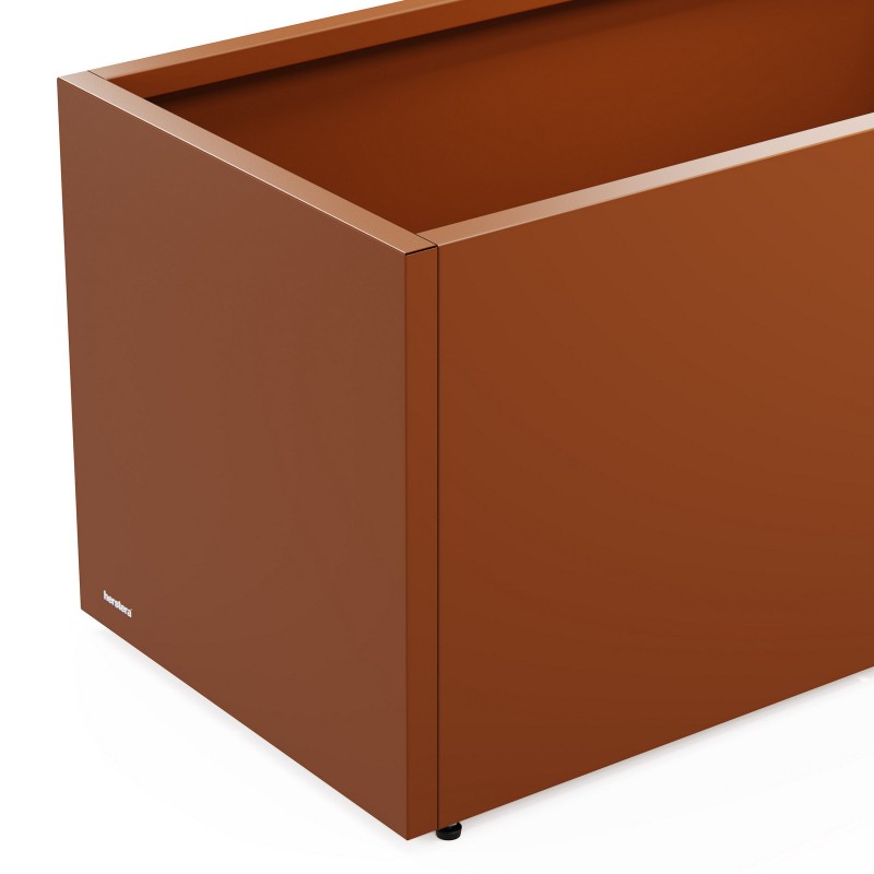 Herstera PLANTER 50 planter in Corten color metal 100x50x50cm Herstera PLANTER 50 planter in Corten color metal 100x50x50cm