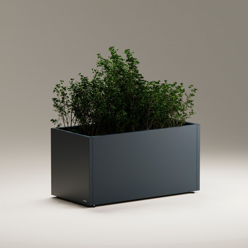 Herstera PLANTER 50 planter in Anthracite metal 100x50x50cm Herstera PLANTER 50 planter in Anthracite metal 100x50x50cm
