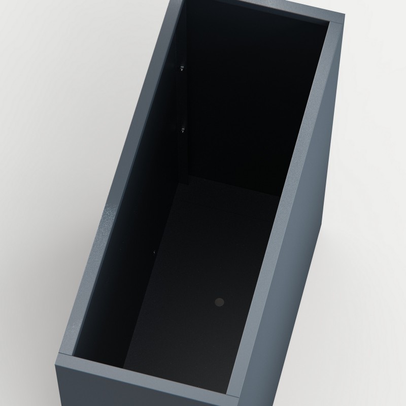 Tall Herstera PLANTER DIVIDER 40 Metal Planter Anthracite 100x40x115 cm