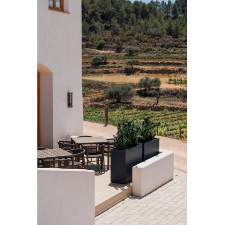 Tall Herstera Planter Divider 40 in Metal Anthracite 100x40x80 cm