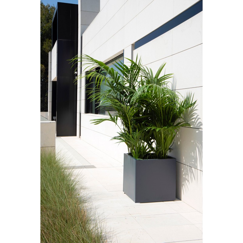 Cubo Herstera PLANTER CUBE 80 planter in Anthracite metal 80x80x80 cm Cubo Herstera PLANTER CUBE 80 planter in Anthracite metal 80x80x80 cm