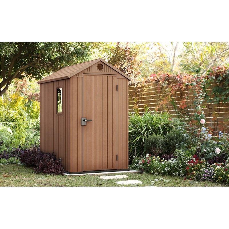 Keter Resin Garden Shed DARWIN 4x6 Wood Keter Resin Garden Shed DARWIN 4x6 Wood