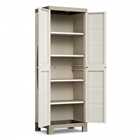Keter Excellence Tall Outdoor Cabinet with 4 Adjustable Shelves - ISTA 6 - 65X45X182H