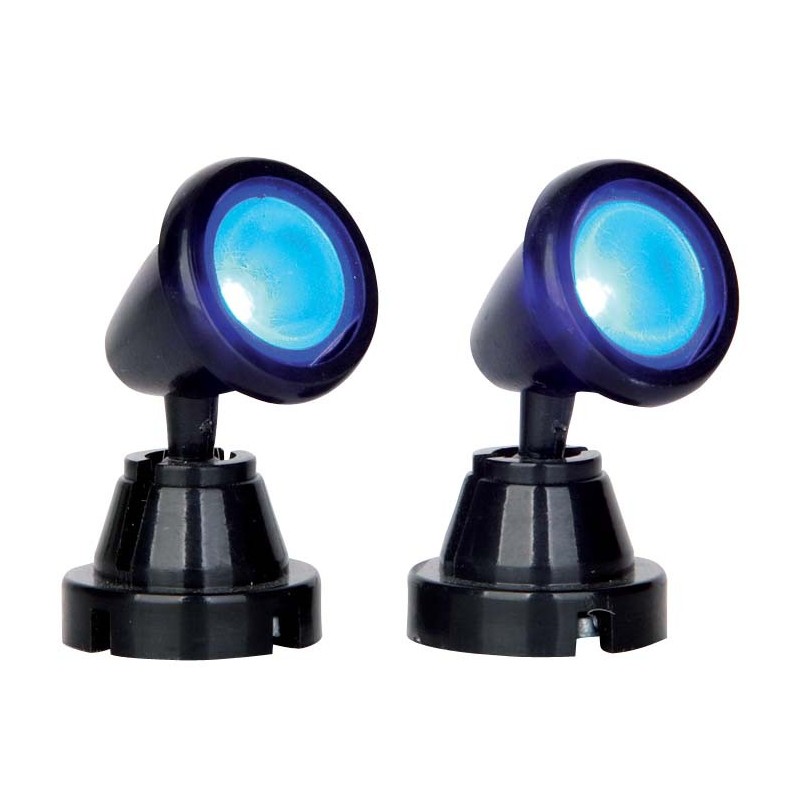 Round Spot Light Blue Set of 2 B/O 4.5V Cod. 54945