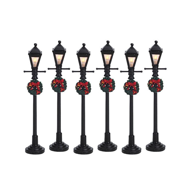Gas Lantern Street Lamp Set of 6 B/O 4.5V Cod. 64499