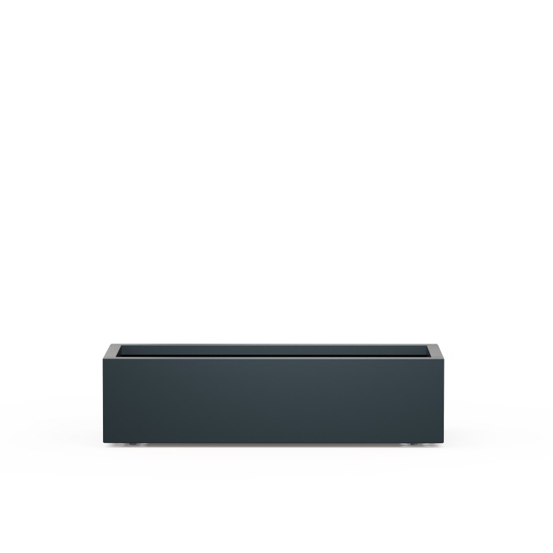 Fioriera Bassa Herstera PLANTER XIC 100 in Metallo colore Antracite 100x40x25cm