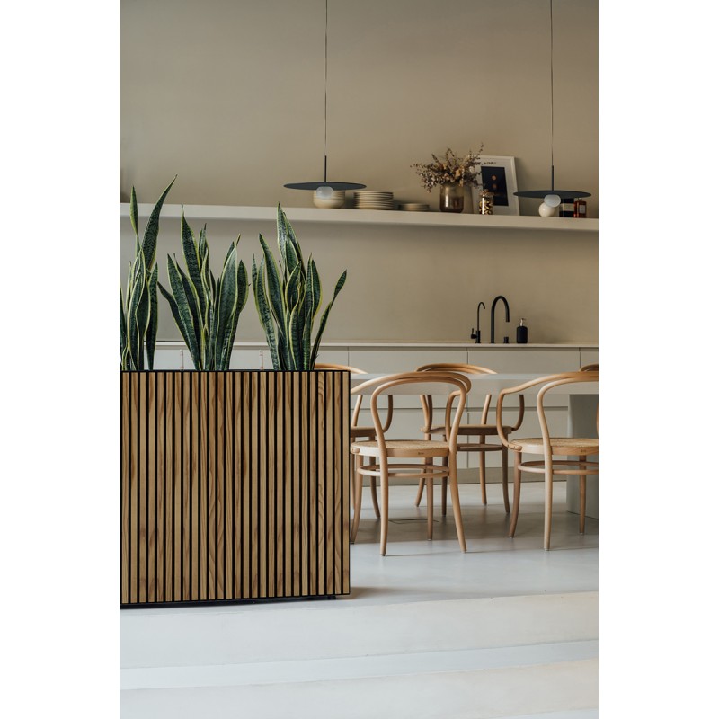 Tall Herstera DECO Planter Divider 40 in Metal Black and Wood 120x40x80 cm Tall Herstera DECO Planter Divider 40 in Metal Black and Wood 120x40x80 cm