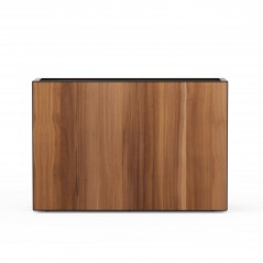 Fioriera Alta Herstera DECO PLANTER DIVIDER 25 in Metallo colore Nero e Pannello Effetto Legno 120x25x80 cm