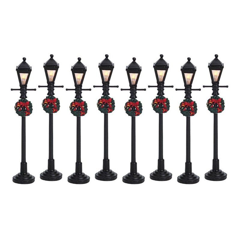 Gas Lantern Street Lamp Set of 8 B/O 4.5V Cod. 64500
