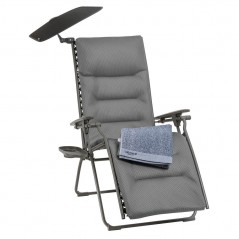 Set Poltrona Reclinabile Sdraio imbottita RELAX ALL IN 1 LaFuma LFM5361 Ash Grey/Titane