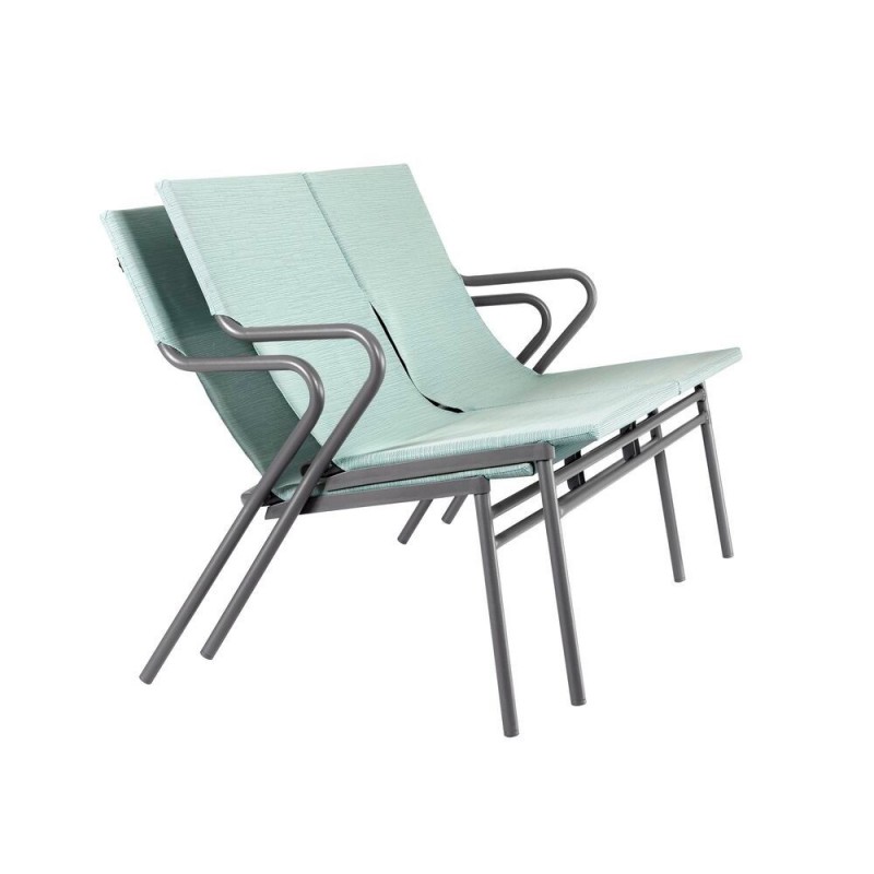 Low padded bench VENCE LaFuma LFM5287 Mistral/Titane Low padded bench VENCE LaFuma LFM5287 Mistral/Titane