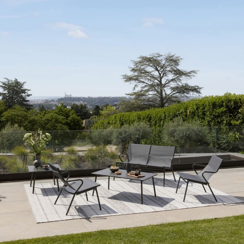 Low padded armchair VENCE LaFuma LFM5274 Obsidian/Titane Low padded armchair VENCE LaFuma LFM5274 Obsidian/Titane