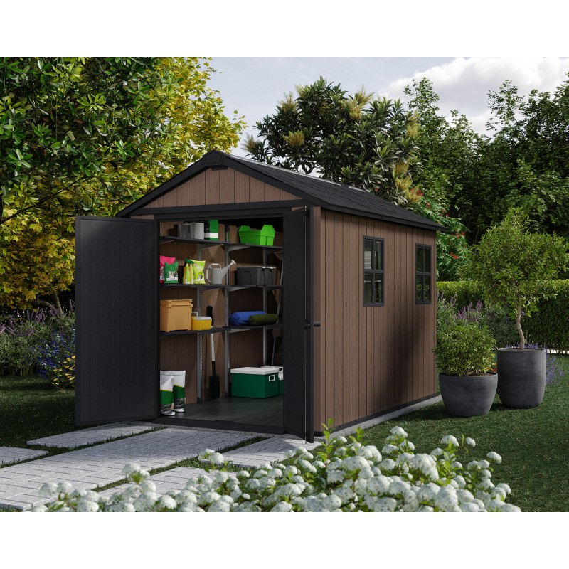 Keter Garden Shed in Resin NEWTON PLUS 975 - Double Choice of Assembly Keter Garden Shed in Resin NEWTON PLUS 975 - Double Choice of Assembly