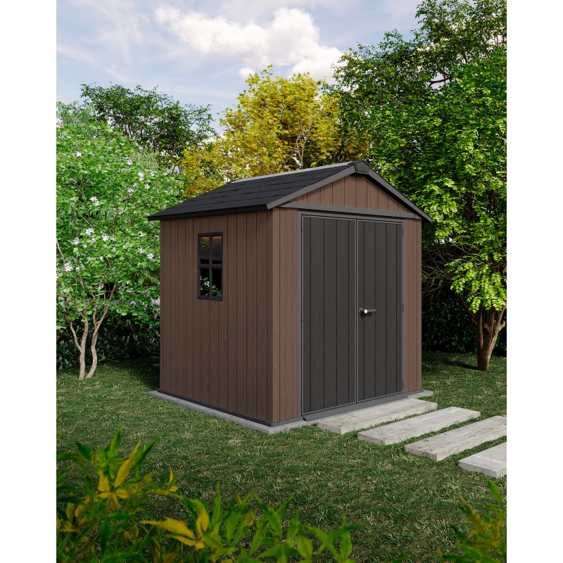 Keter Resin Garden Shed NEWTON PLUS 757 - Double Choice of Assembly Keter Resin Garden Shed NEWTON PLUS 757 - Double Choice of Assembly