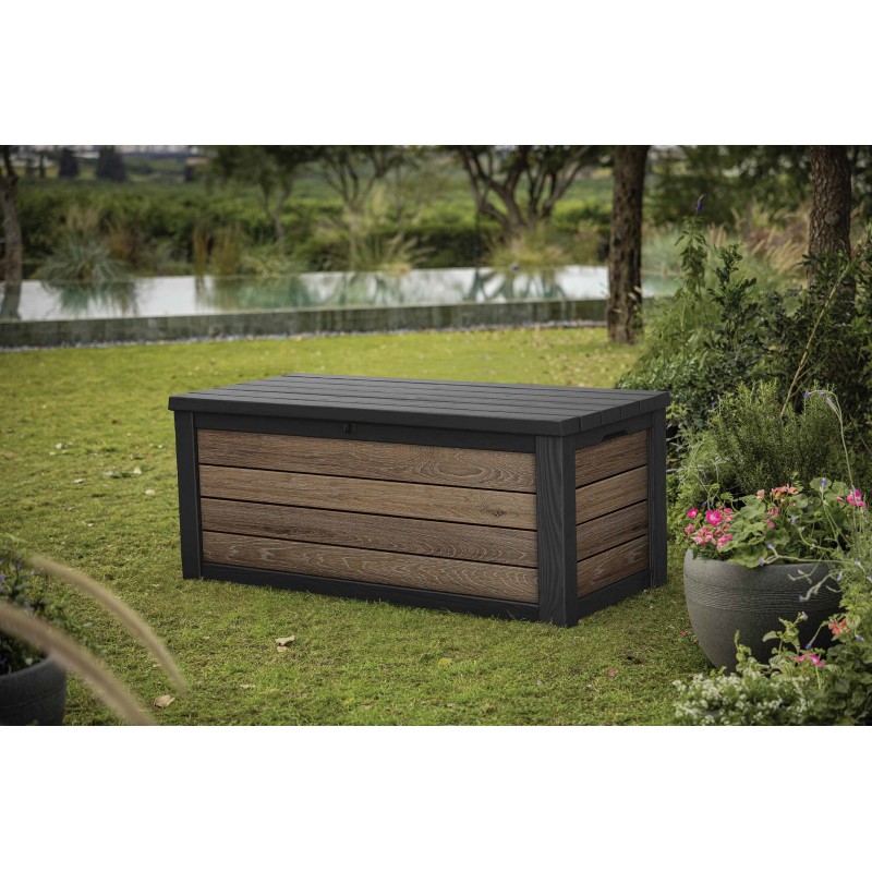 Keter Resin Storage Box SIGNATURE DECO BOX 150 Walnut Keter Resin Storage Box SIGNATURE DECO BOX 150 Walnut