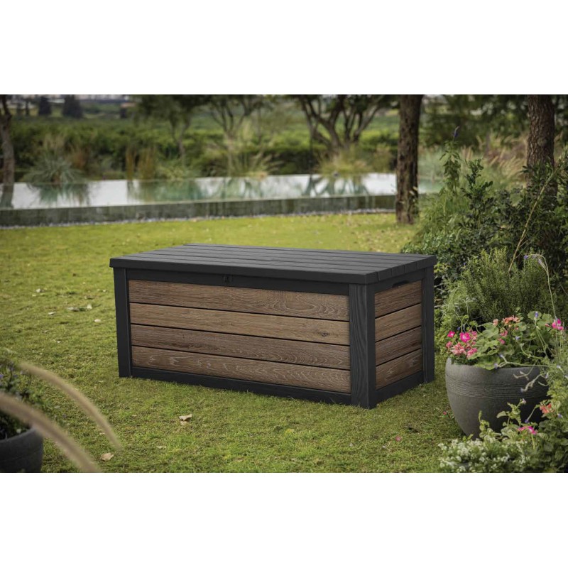 Keter Resin Storage Box SIGNATURE DECO BOX 150 Walnut Keter Resin Storage Box SIGNATURE DECO BOX 150 Walnut