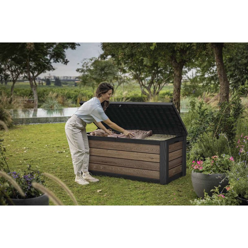 Keter Resin Storage Box SIGNATURE DECO BOX 150 Walnut Keter Resin Storage Box SIGNATURE DECO BOX 150 Walnut