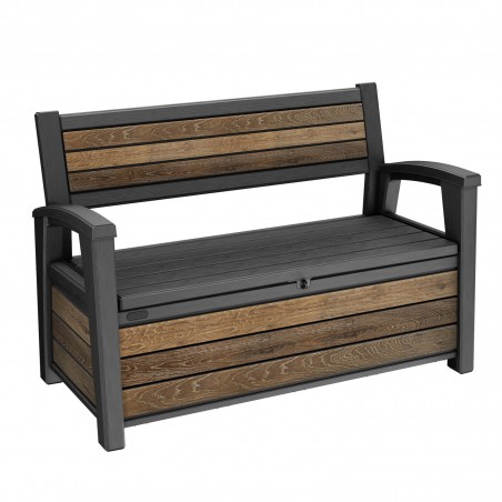 Keter Resin Storage Bench SIGNATURE DECO BENCH 60 Walnut