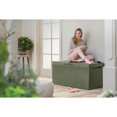 Keter Resin Storage Box SPRINGWOOD Green